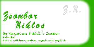 zsombor miklos business card